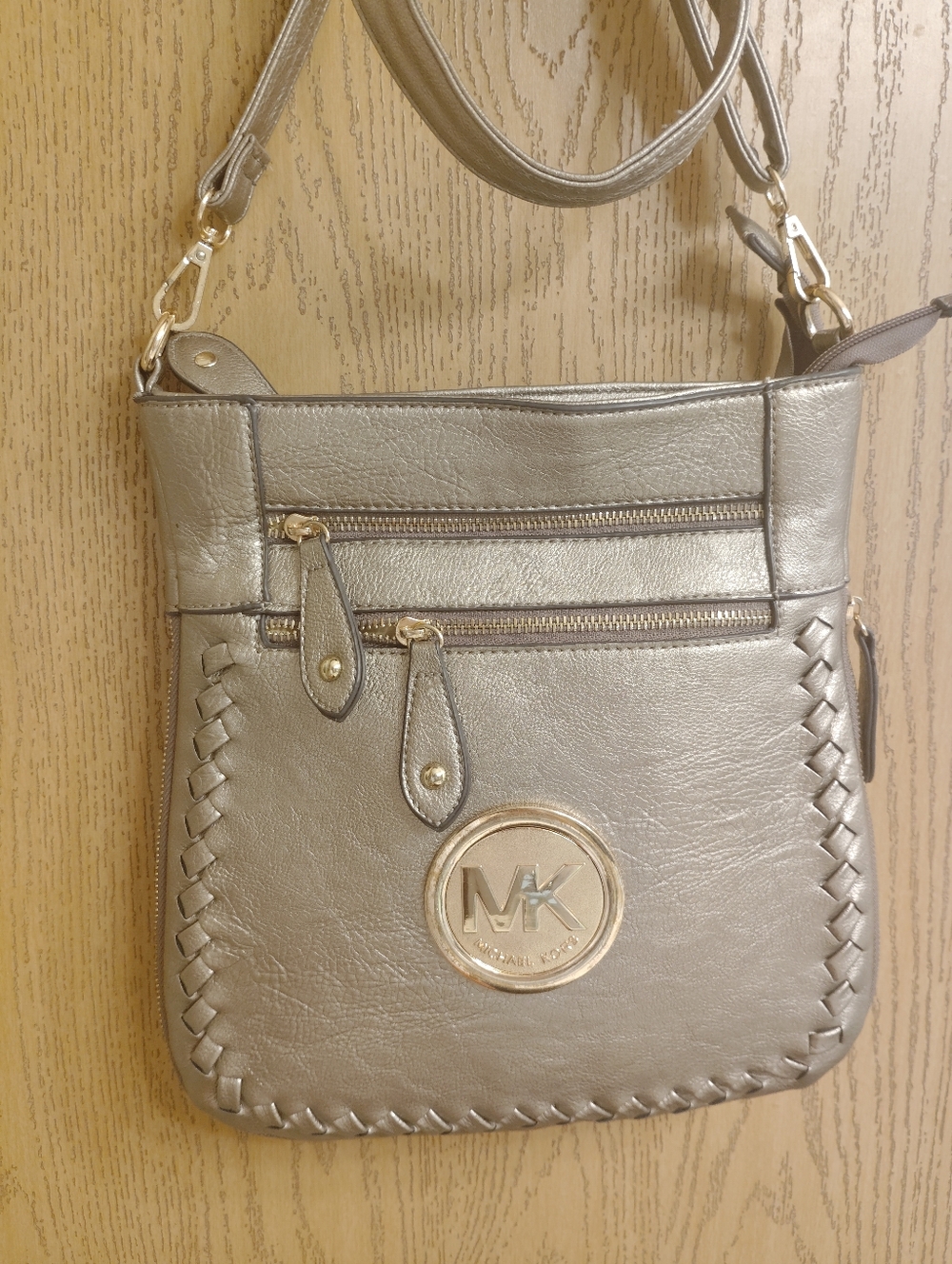 Michael Kors Metallic Silver Crossbody Bag